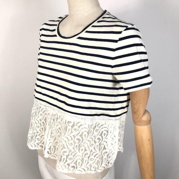 Rachel Roy lace striped top - Picture 3 of 9